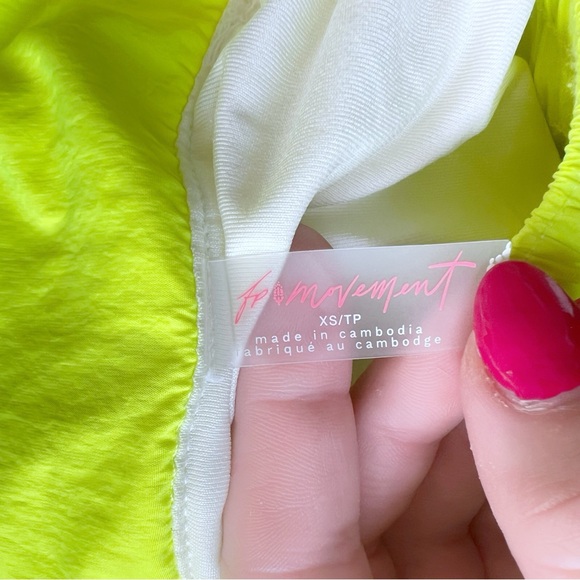 Free People Trail Angel Athletic Shorts Yellow Highlighter Combo Size XS - Picture 5 of 5